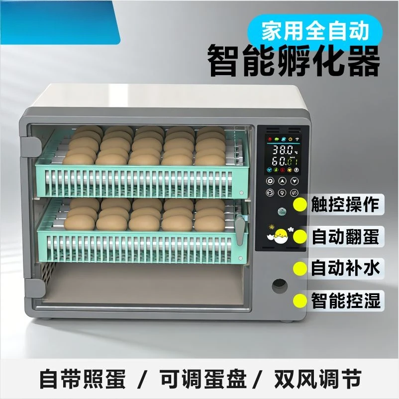 Small Household Incubator 50 Eggs Roller Mini Incubator Multifunctional Automatic Egg Incubator