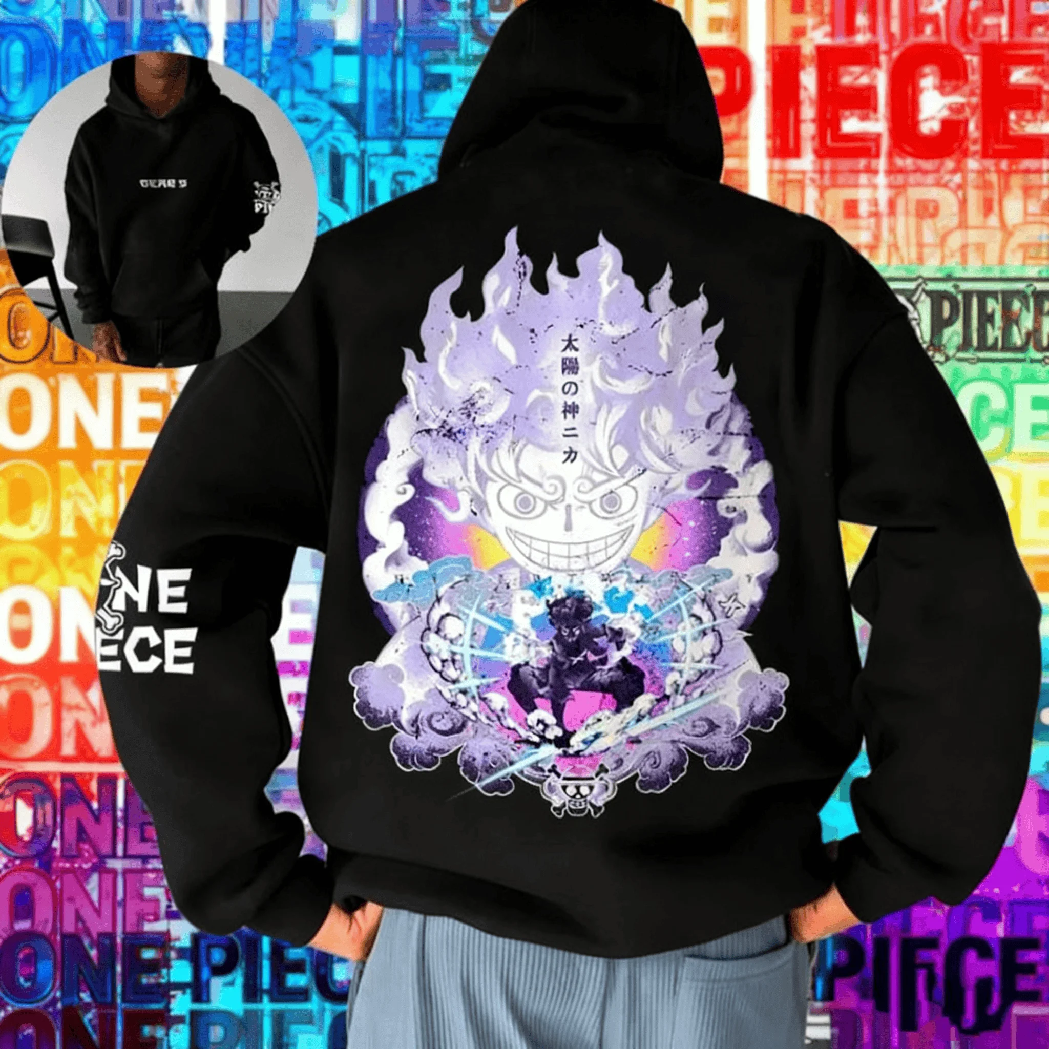 

Anime One Piece Anime Munch D. Luffy Pattern 2025 Autumn/Winter New Hot Selling Men's Women's Casual Loose Hip Hop Cotton Hoodie