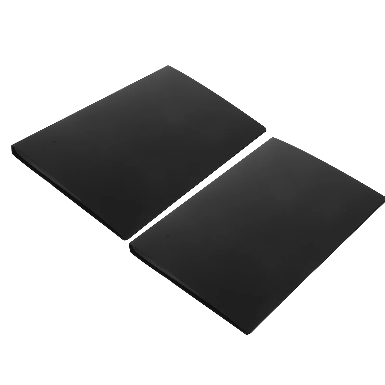 

2pcs A4 Black Plastic File Folder Waterproof Pp Document Organizer For Sheet Music Storage Portable Office School Supplies