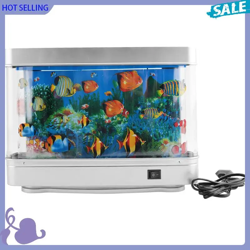 

ABVB-Ornamental Fish Light Dynamic Virtual Ocean Dolphin Artificial Tropical Landscape Cute Room Decoration EU Plug