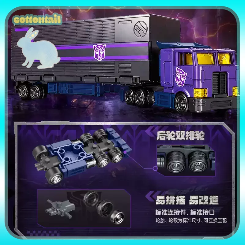 

Original Transformers Blokees Wheels CT02 - Shattered Glass Optimus Prime Wheels Model Kit Ornament Collect Toys Boy Gifts