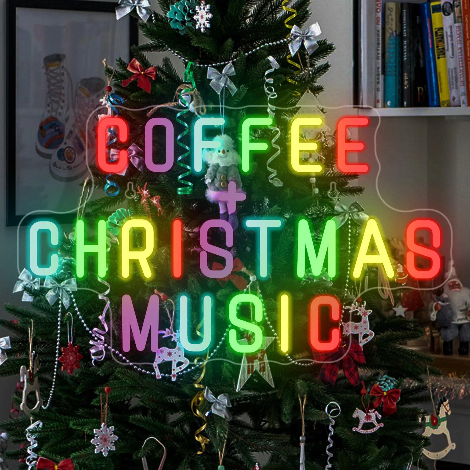 

Coffee Christmas Music Neon Sign Led Letter Light Colorful Coffee Shop Christmas Sign Party Logo For Restaurant Glowing Lamp