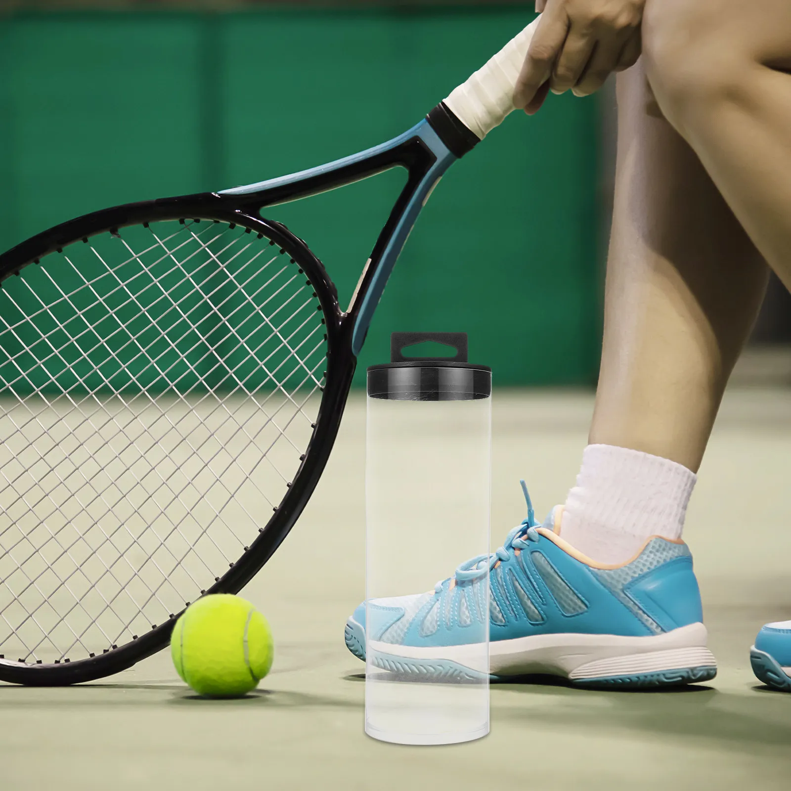 

Transparent Tennis Ball Holder Clear Plastic Tube Container for Indoor Display Sports Ball Storage Compact Design Easy Clean