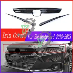 For Honda Accord 10th 10.5th 2018 2019 2020 2021 2022 Car Accessories Front Grill Cover Trim Bumper Hood Bonnet Grille Sticker