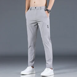Spring and Autumn Men's Golf Slim Fit Pants High Quality Elastic Fashion Trend Versatile Casual Breathable Pants Three Colors