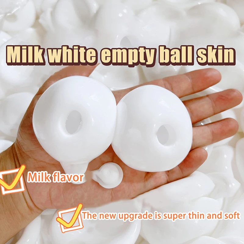 1PC Sphere Jewelry TPR Casting Molds Ultra Thin Milk Fragrance Fluid Milk White Color Ball Leather DIY Filling Slow Rebound Toys