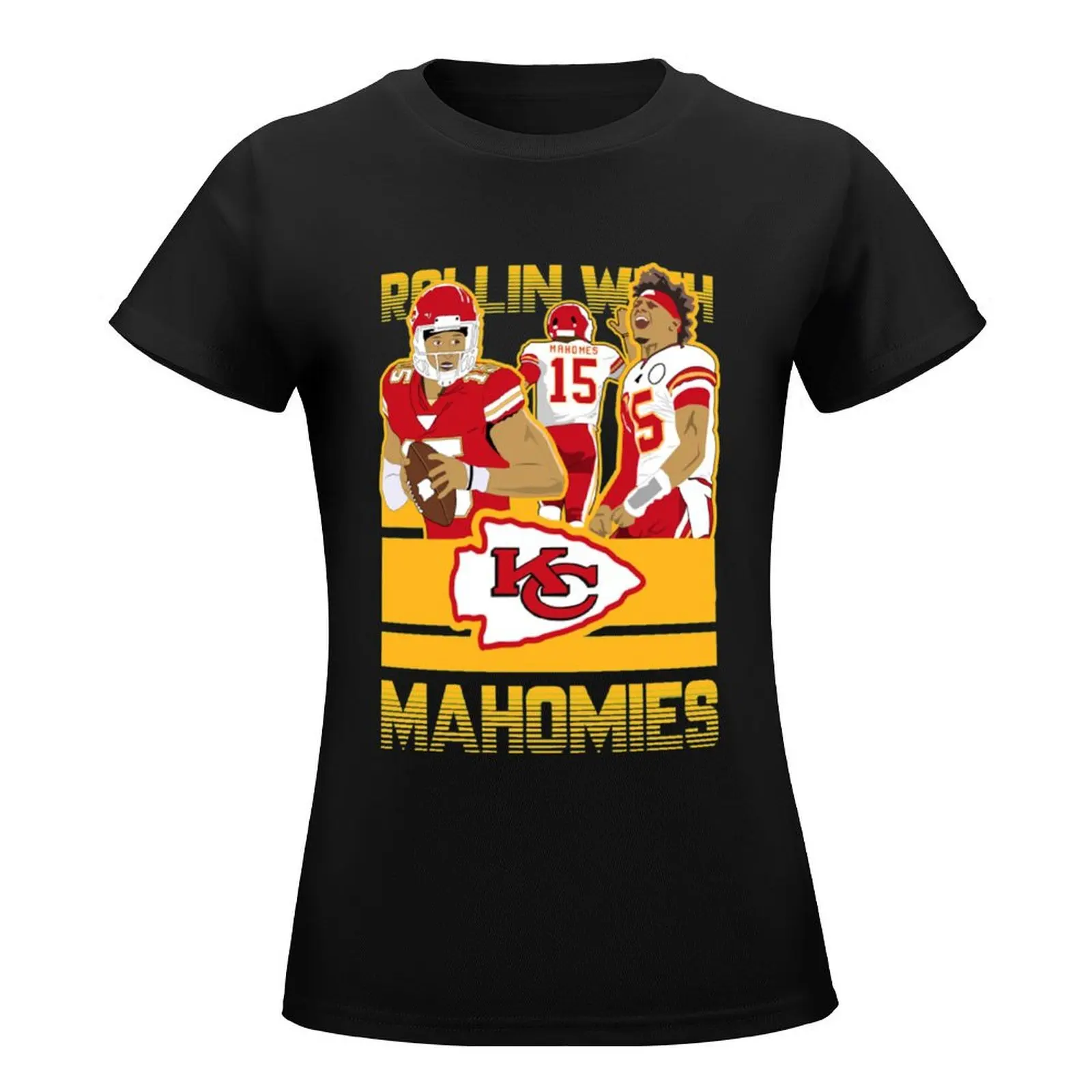 Rollin with mahomies T-Shirt summer tops plain graphics Woman clothes