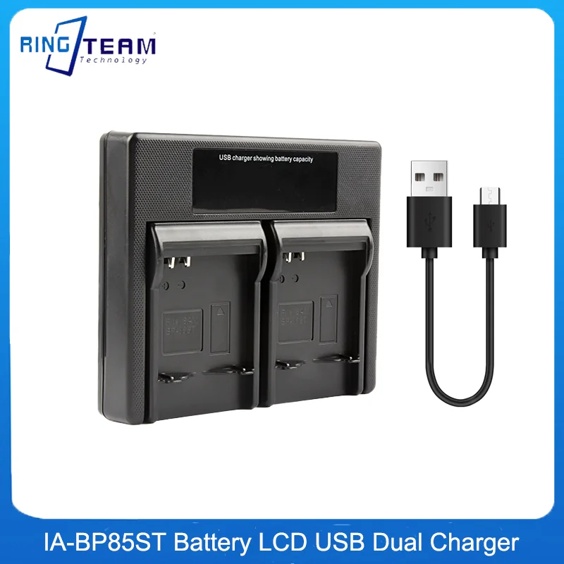 IA-BP85ST IA BP85ST LCD USB Dual Battery Charger for Samsung SC-HMX10 SC-HMX10A SC-HMX10C SC-HMX10P SC-HMX20 SC-HMX20C SC-MX10