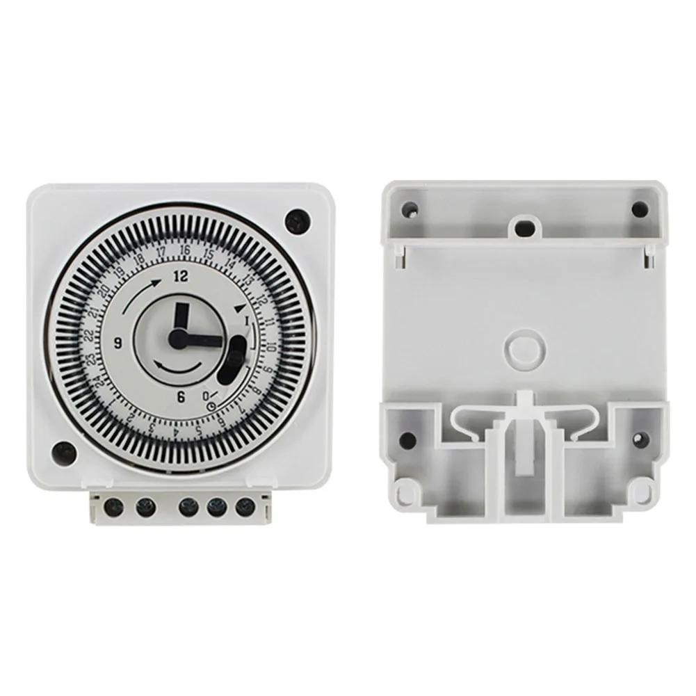 1pc Mechanical Timer Switch AC220V Analogue Timer SL-189 24 Hours 15 Minutes DIN Rail Timer Switch Quartz Motor Type