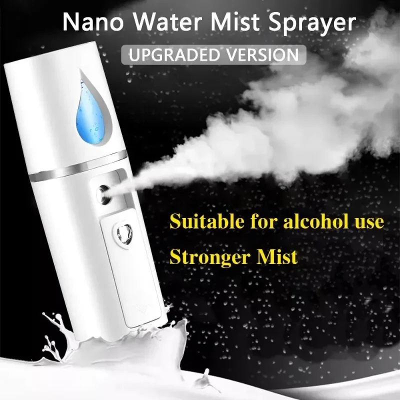 

New Nano Mist Sprayer USB Cooler Facial Steamer Humidifier Rechargeable Face Moisturizing Nebulizer Beauty Skin Care