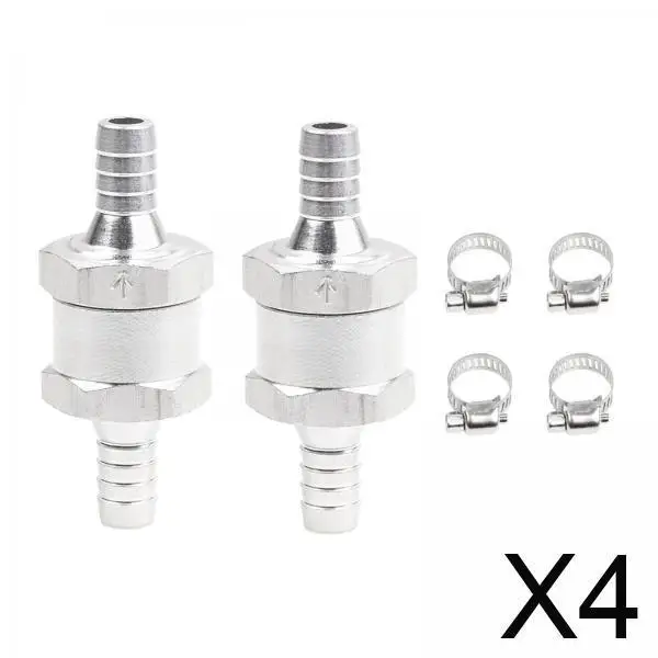 

Автомобильный обратный обратный клапан с хомутами для шлангов, алюминиевый сплав диаметром 8 мм для карбюраторных топливных систем низкого давления