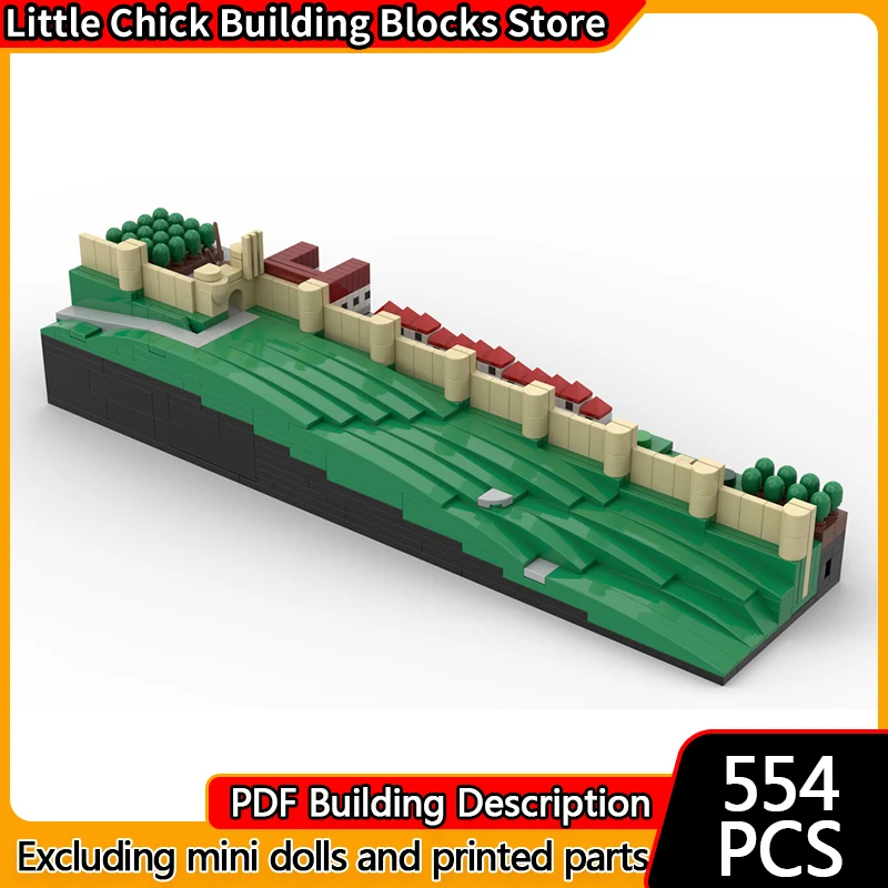 

Street View Model MOC Building Bricks Medieval Defensive Architecture Modular Technology Children Holiday Gift Assemble Toy Suit