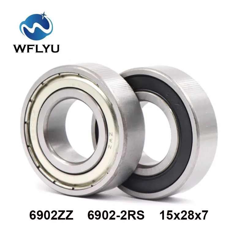 

WFLYU 6902ZZ 6902 2RS Bearing 15x28x7 mm 10Pcs ABEC-7 Bicycle Pivot Repair Parts 6902 2RS Ball Bearings 6902-2RS 6902LLU