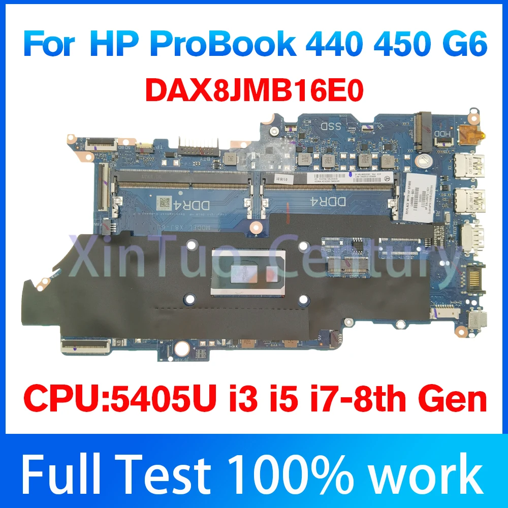 For HP ProBook 440 450 G6 Laptop Motherboard With 5405U I3 I5 I7 8th L44883-601 L44883-001 DAX8JMB16E0 DDR4 MB 100% Tested OK