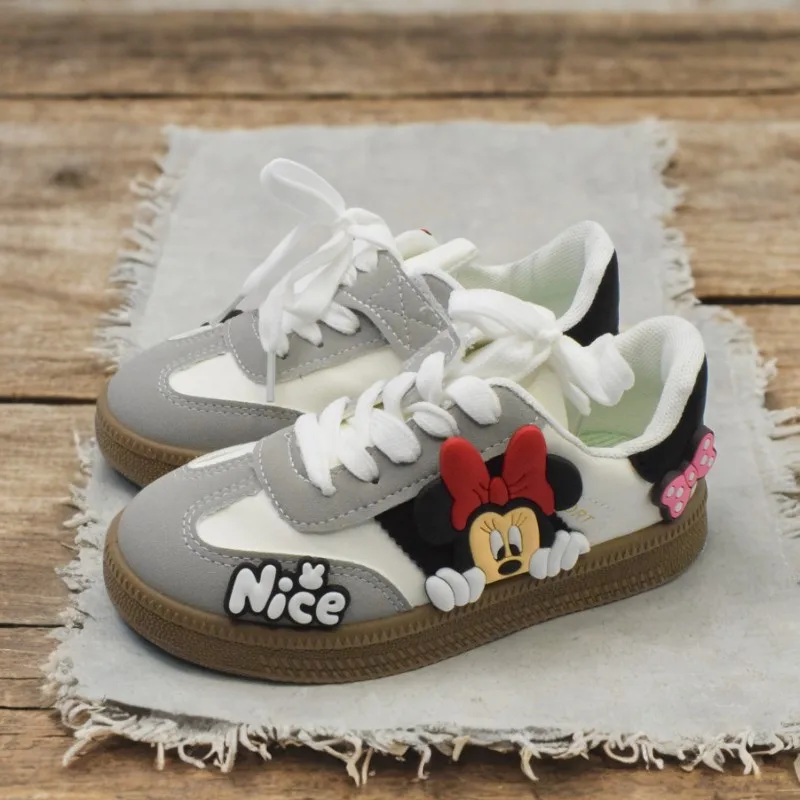 

Kids' Casual Shoes Girls Cartoon Mickey Mouse PU Leather Outdoor For Anti-slip Comfortable Sneakers PU Leather Pink Size 26-37