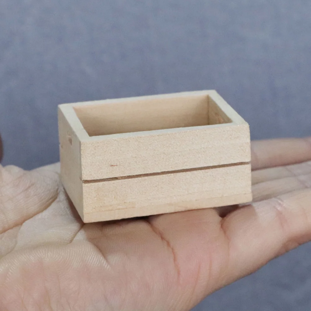 

3Pcs Miniature Wooden Furniture Set Durable Natural Finish Mini House Living Room Decor DIY Home Supplies Mini Furniture Model