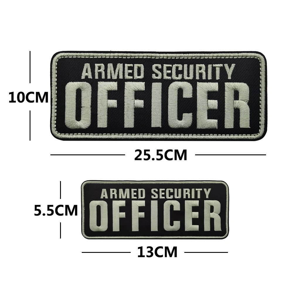 وكيل ضابط الأمن المسلحة المطرزة رقعة كبيرة التكتيكية سترة ظهره هوك شارة شارة للملابس الموحدة #4