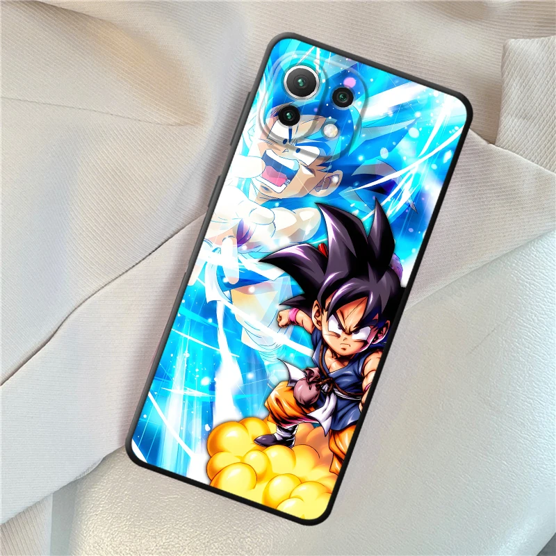 Zwarte Zachte Telefoon Cover Case voor Xiaomi Redmi 9 K40 K80 Pro 13C 10 14C A4 A5 A3 12C A1 A2 Plus Dragon Ball Son Gohan