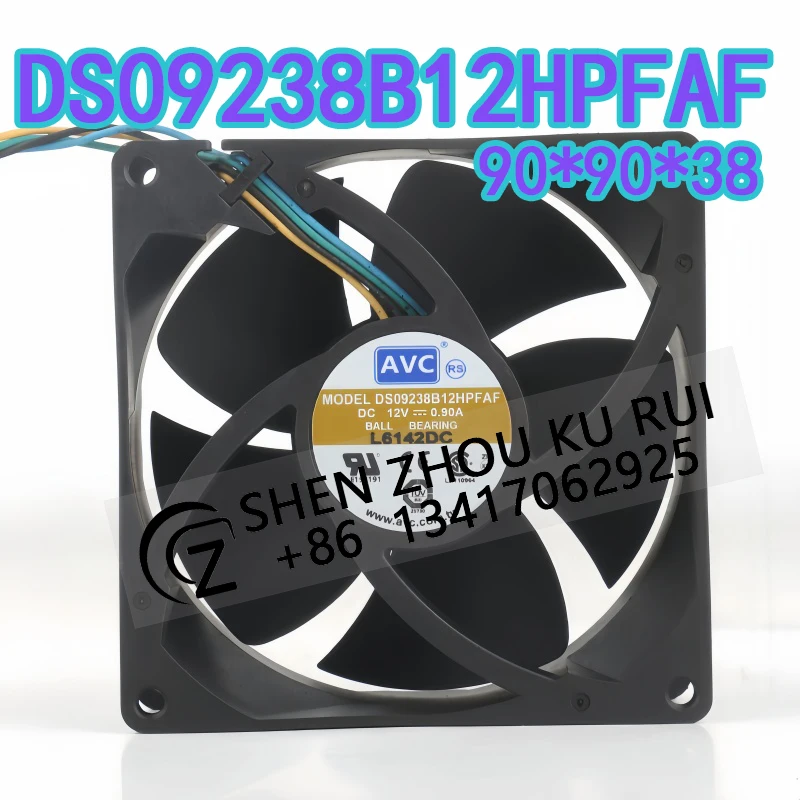 AVC 9CM DS09238B12HPFAF 12V 0.90A AC EC 9038 PWM temperature control High air volume server 90X90X38MM cooling fan