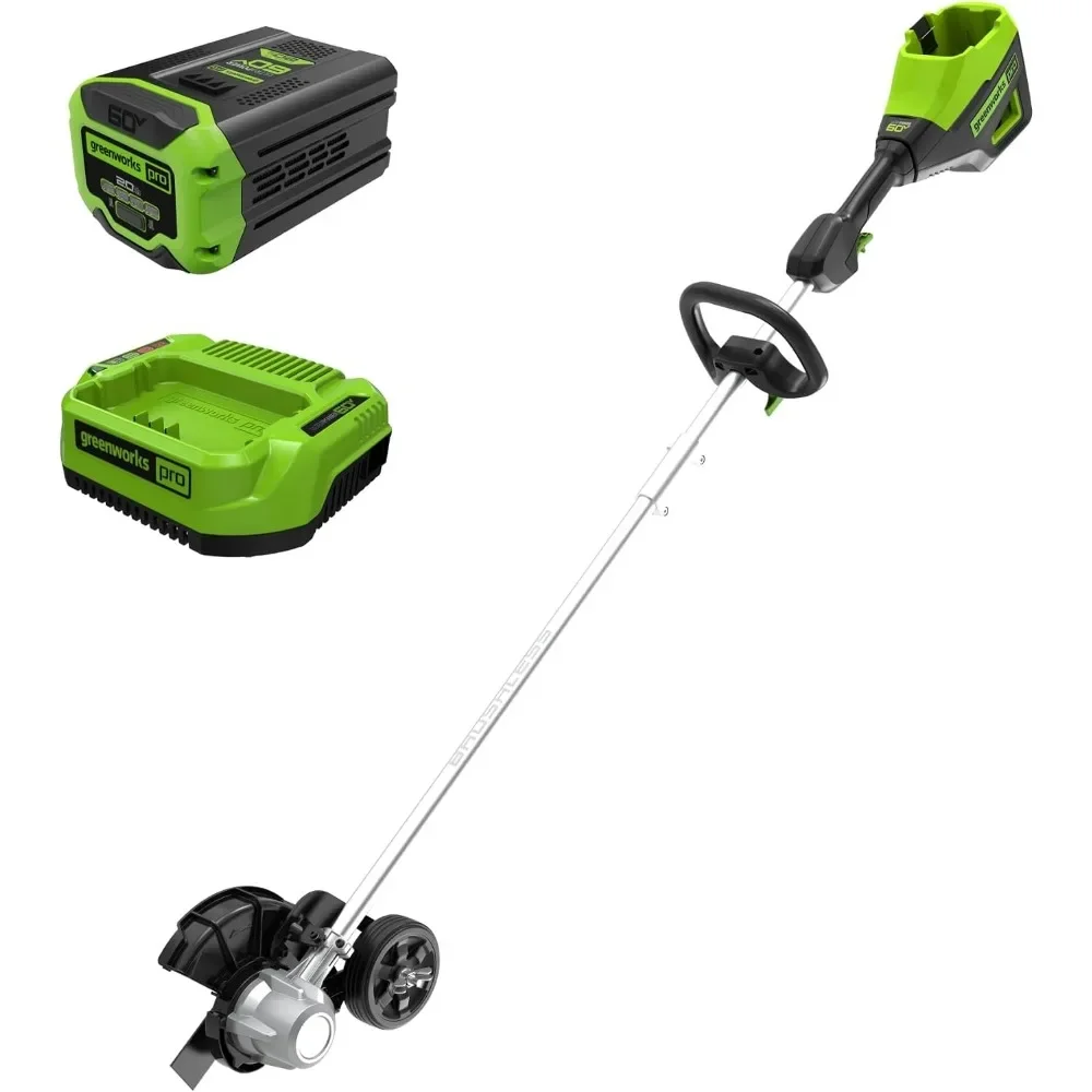 60V 8-inch Cordless Electric Lawn Edger with 2.0 Ah Battery and Charger