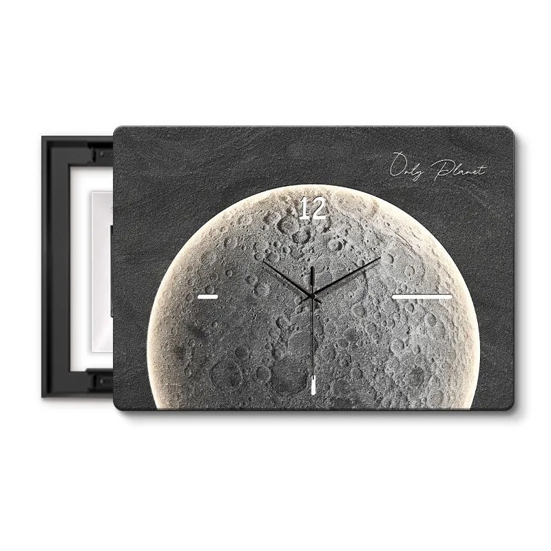 2026 High-Aesthetic Design Moon Pattern Electrical Meter Box Decorative Painting Non-Drill with Clock Cover for Distribution Box
