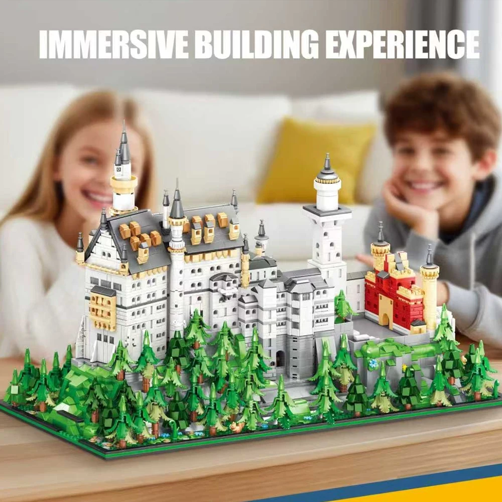 ชุดตัวต่อปราสาทหงส์ 5421 ชิ้น ชุดโมเดลสถาปัตยกรรมชื่อดังระดับโลก ของสะสม ของเล่นประกอบสำหรับผู้ใหญ่และเด็ก ของขวัญ