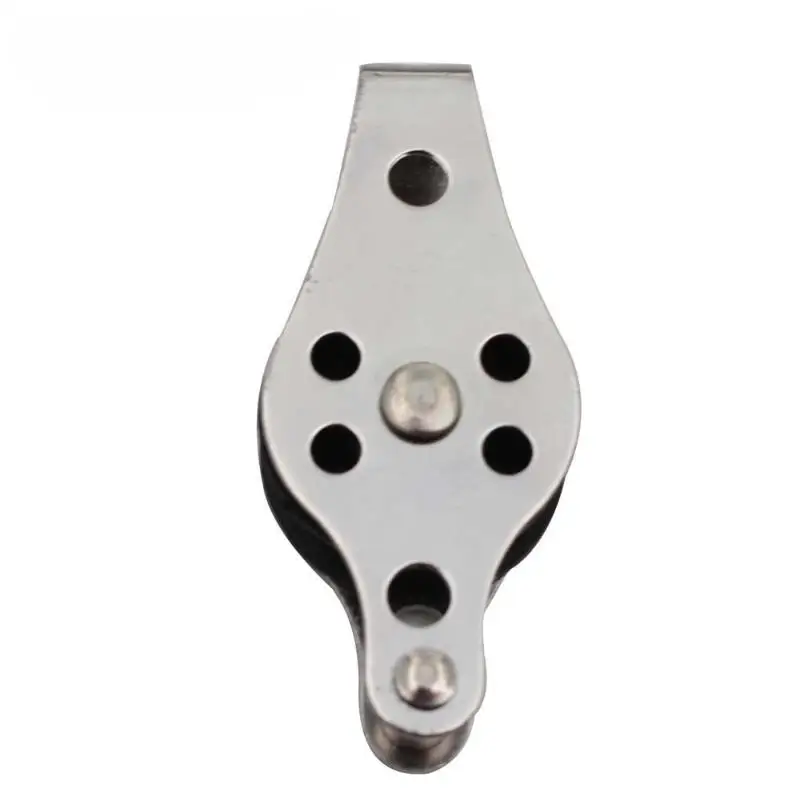 1Pcs 60mm Blocks Rope Pulley 304/316 Stainless Steel 608 Pulley Nylon Sheave Single Lashing Eye For 2mm To 8mm Rope