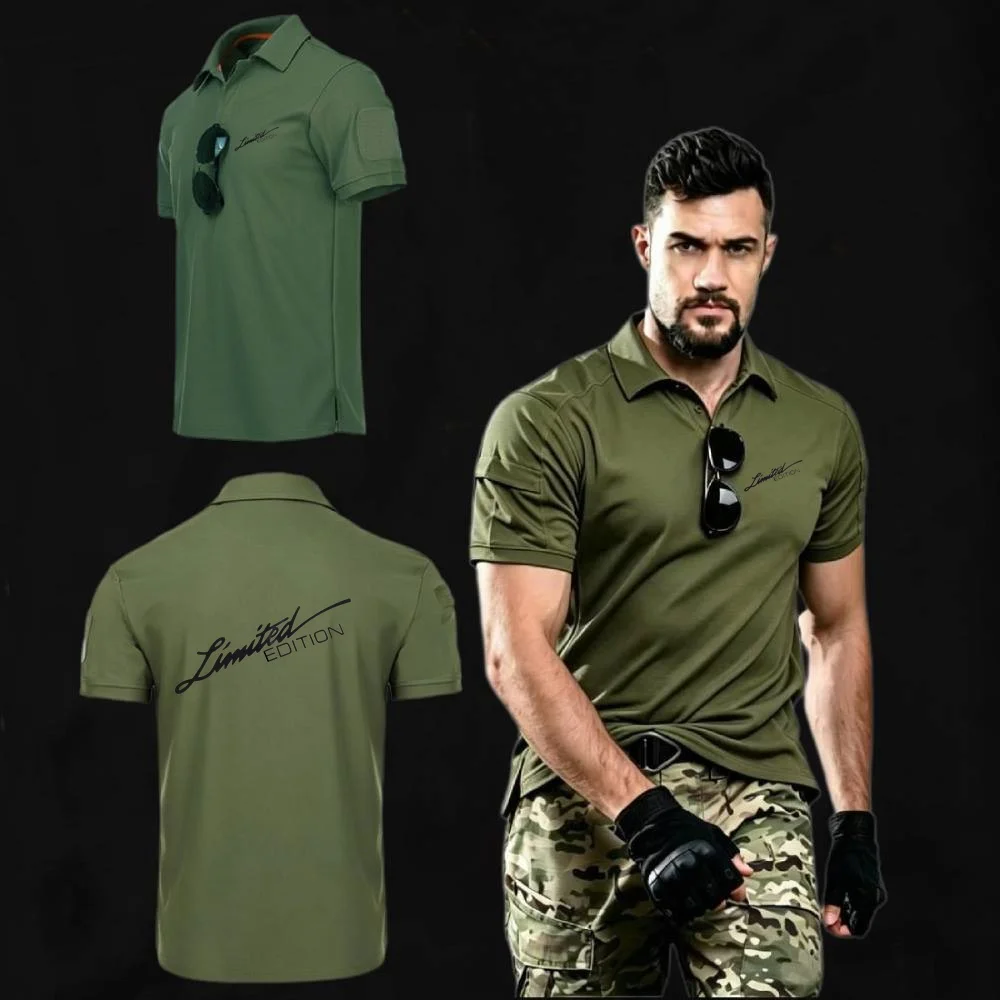 Fashion Polo Shirt Military Tacitcal Training Short Sleeve Shirts Limited Edition Tee Hiking Fitness Tshirt Mens Versatile POLOS