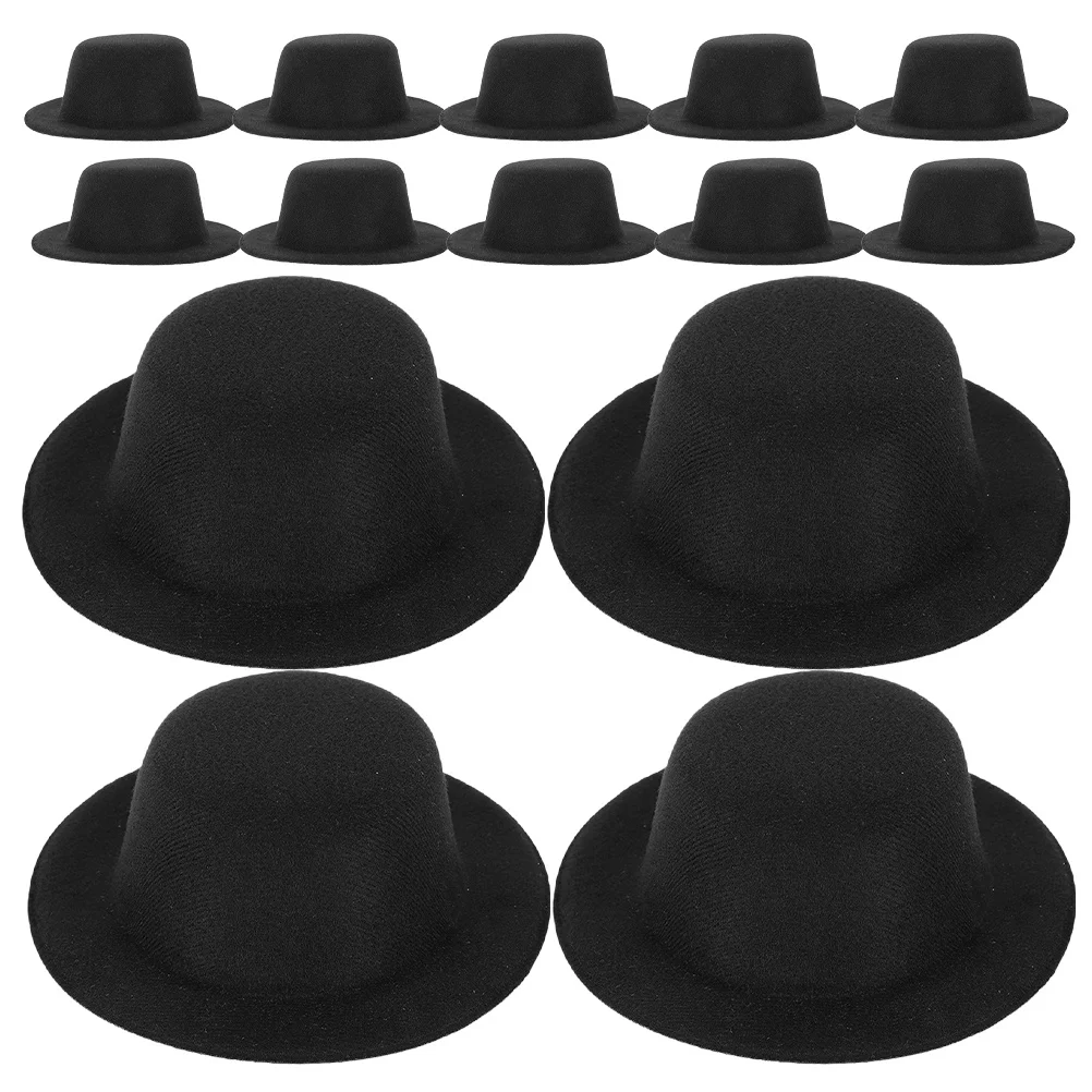 20 szt. Mini cylindry filcowe, małe eleganckie kapelusze do rękodzieła, dekoracje bałwana, ozdoby świąteczne, 4,5 cm, małe kapelusze do rękodzieła, kapelusz bałwana