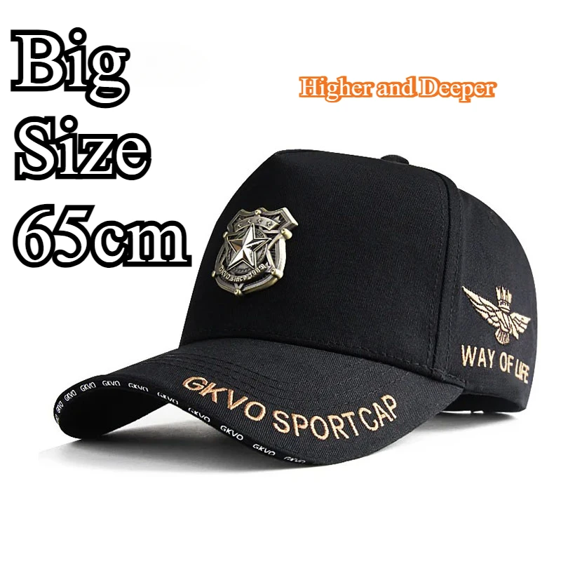 High-quality Big Size Baseball Cap for Men Distinctive Five-Pointed Star Badge and Duck Tongue Design Suitable for All Seasons