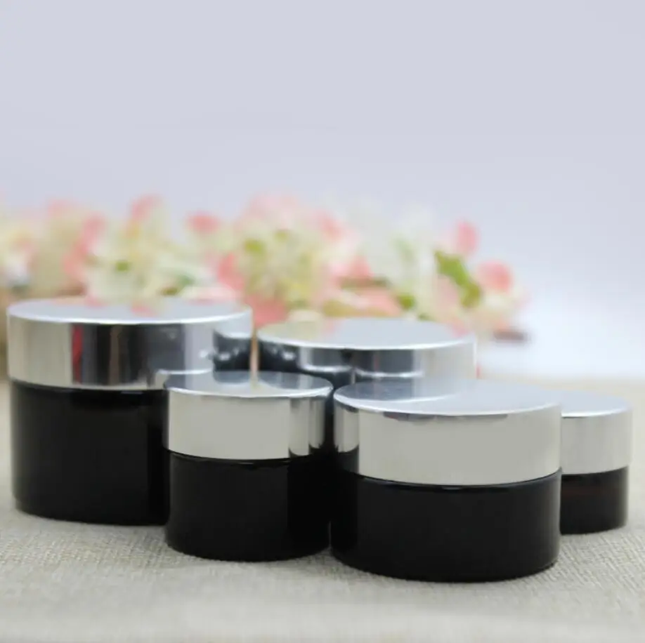 5G10g15g20g30g50g brown glass jar pot tin essential gel serum moisture eye cream sample test skin care cosmetic packing