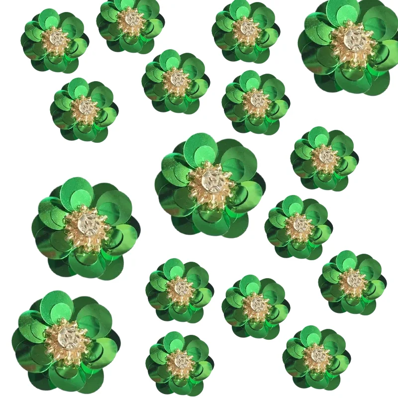 

10PCS Handmade Beaded Sequins Clothing Accessories Color Flowers Shoes and Hats Packaging Gifts DIY Accessories