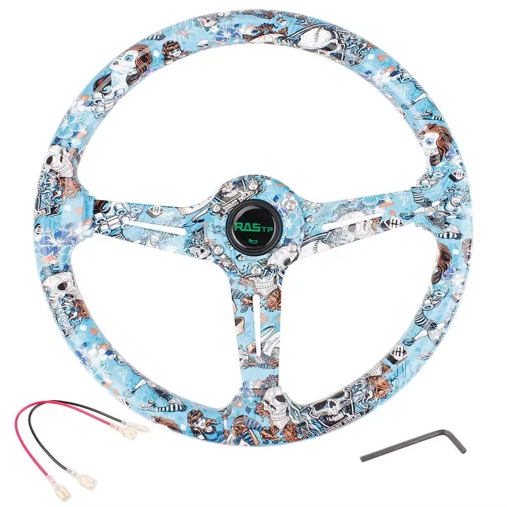 Auto Modification Accessory: 14-Inch Acrylic Bubble Steering Wheel, Transparent Bubble Racing Steering Wheel.
