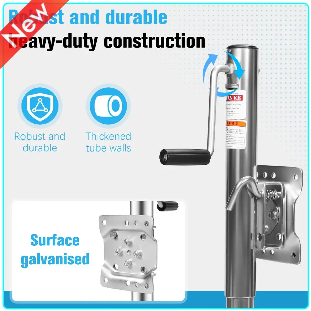 

2000 Lbs Trailer Jack with Dual Wheel Adjustable 10 Inch Lift Heavy Duty Swivel Boat Jack Fit for RVs Boats and Utility Trailers