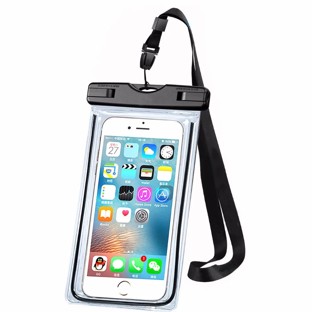 1pcs Universal Waterproof Phone Pouch Cellphone Dry Bag Case Underwater Phone Protector PV Cover for Kayaking, Beach, fishing