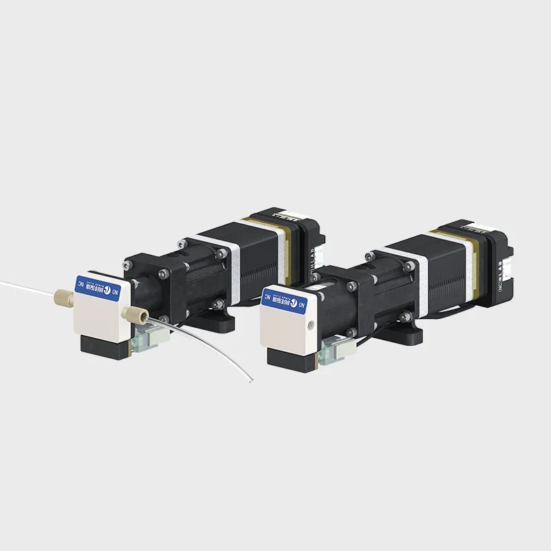 

Microfluidic Pump with 3 Way Solenoid Valve RS232/RS485/CAN Program PLC Control