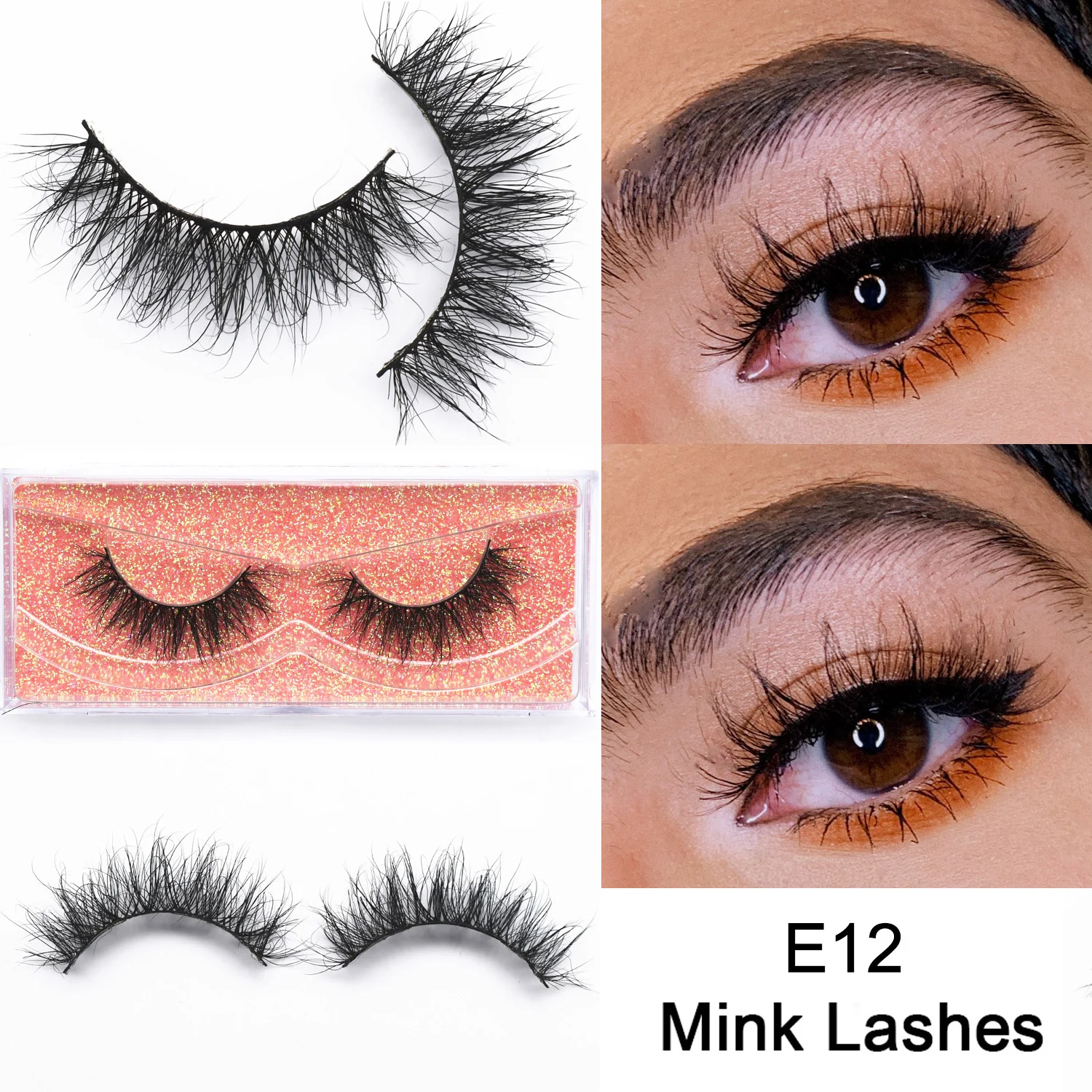 3d Mink Wimpers Natuurlijke Pluizige Lash Kriskras Valse Wimpers Wreedheid Vrije Nerts Wimpers Make-Up Wimper Extensie Herbruikbare Lash