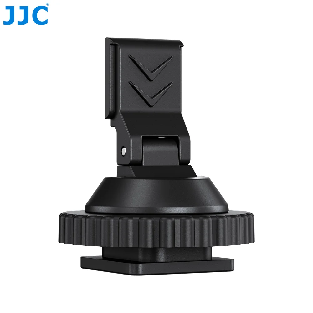 JJC DJI Mic Mini faltbarer Kaltschuh-Adapter, Schraubmontage mit 1/4-20 Stativgewinde-Adapter für Käfige, Stative und auf Kamera, Blitzschuh 3