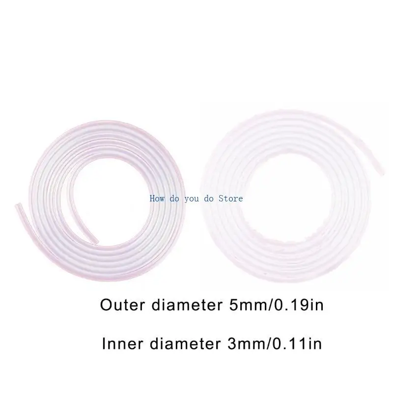 19QF أنبوب القش السيليكون العالمي لزجاجات تغذية حليب الأطفال يمكن قطعها بسهولة لتناسب معظم الزجاجات خرطوم السيليكون للطعام