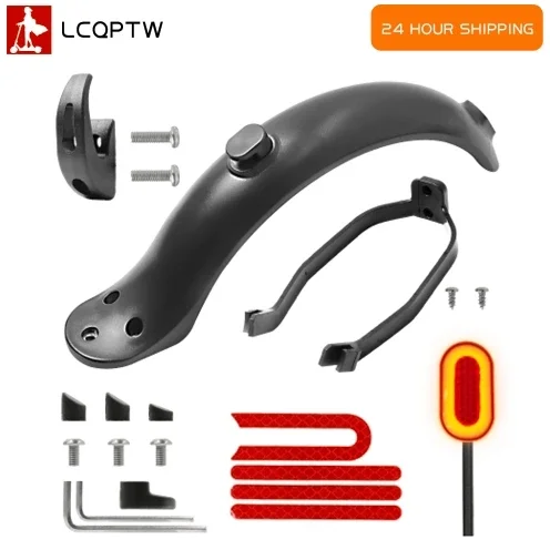 

For Xiaomi M365 1S Pro Electric Scooter Mud Fender Rear Mudguard Taillight Bracket Set Guard Skateboard Fenders Accessories