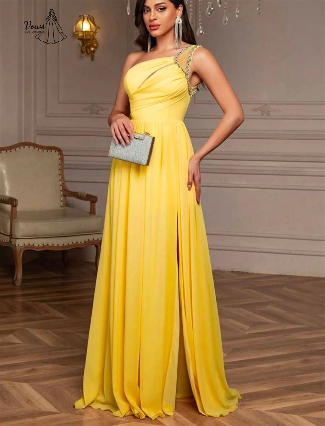 Vows Off-ไหล่ Robe Soiree สายชุดราตรีผู้หญิง Elegant ชุดหรูหราชุดราตรี 2025 CUSTOM Made ซาตินผ้าพรหม