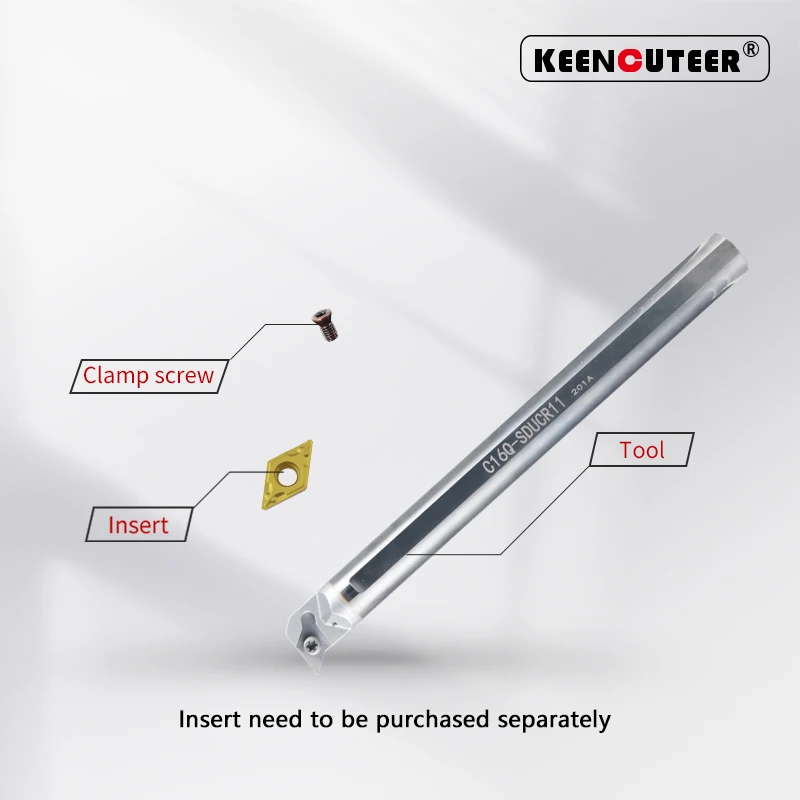 C10K/C12M/C16Q--SDQCR/SDUCR Cutter Bar CNC LatheInternal Turning Tool SDQCR/SDUCR Tungsten steel Shockproof Lathe