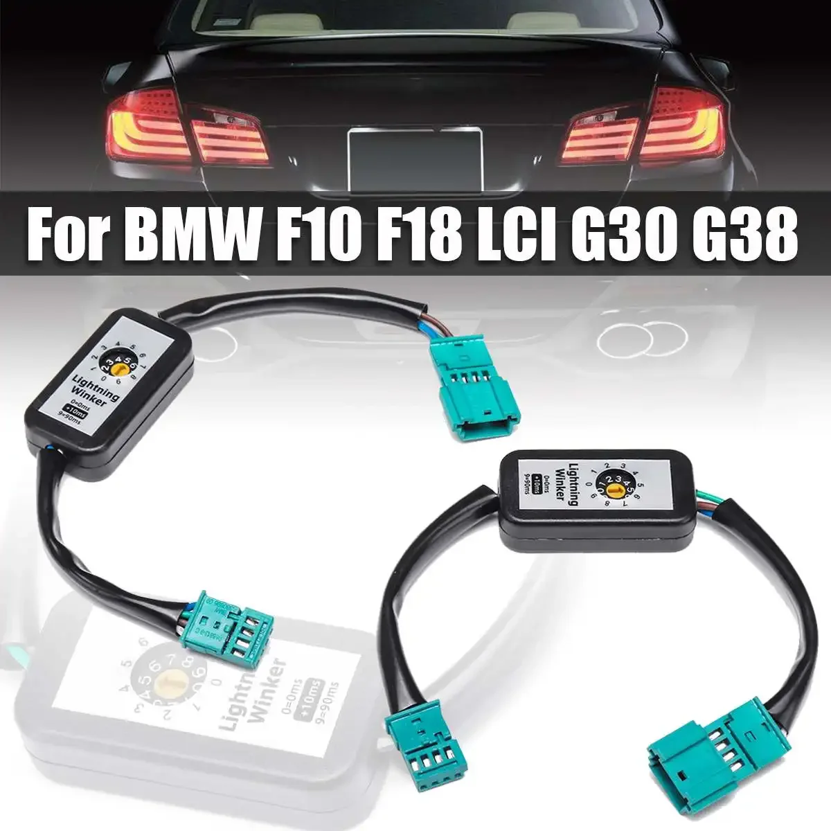 

2 шт., черные динамические поворотники для BMW F10 F18 LCI G30 G38 2009-2016