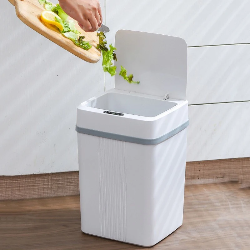 

Induction Type Trash Can Large Capacity Household Trash Bin Fully Automatic Intelligent Kitchen Garbage Bin Clean Accessories