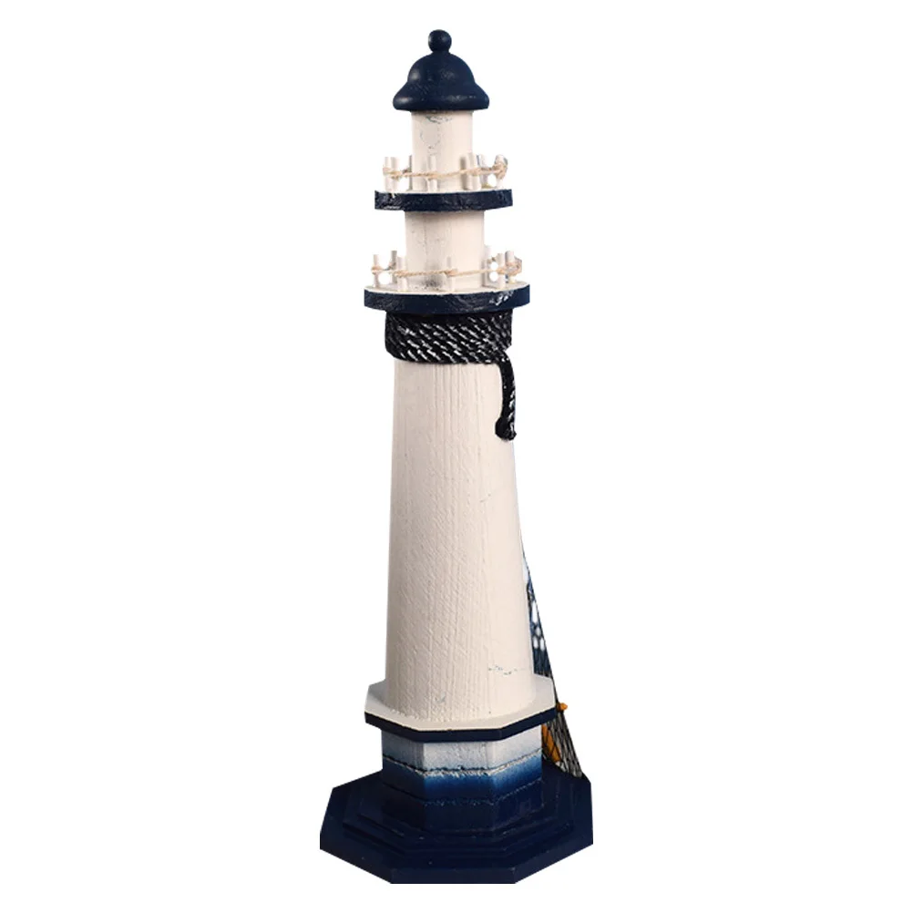 

Wooden Lighthouse Decoration High-Grade Wood Retro Style Desktop Ornament Home Study Office Adornment Unique Lighthouse