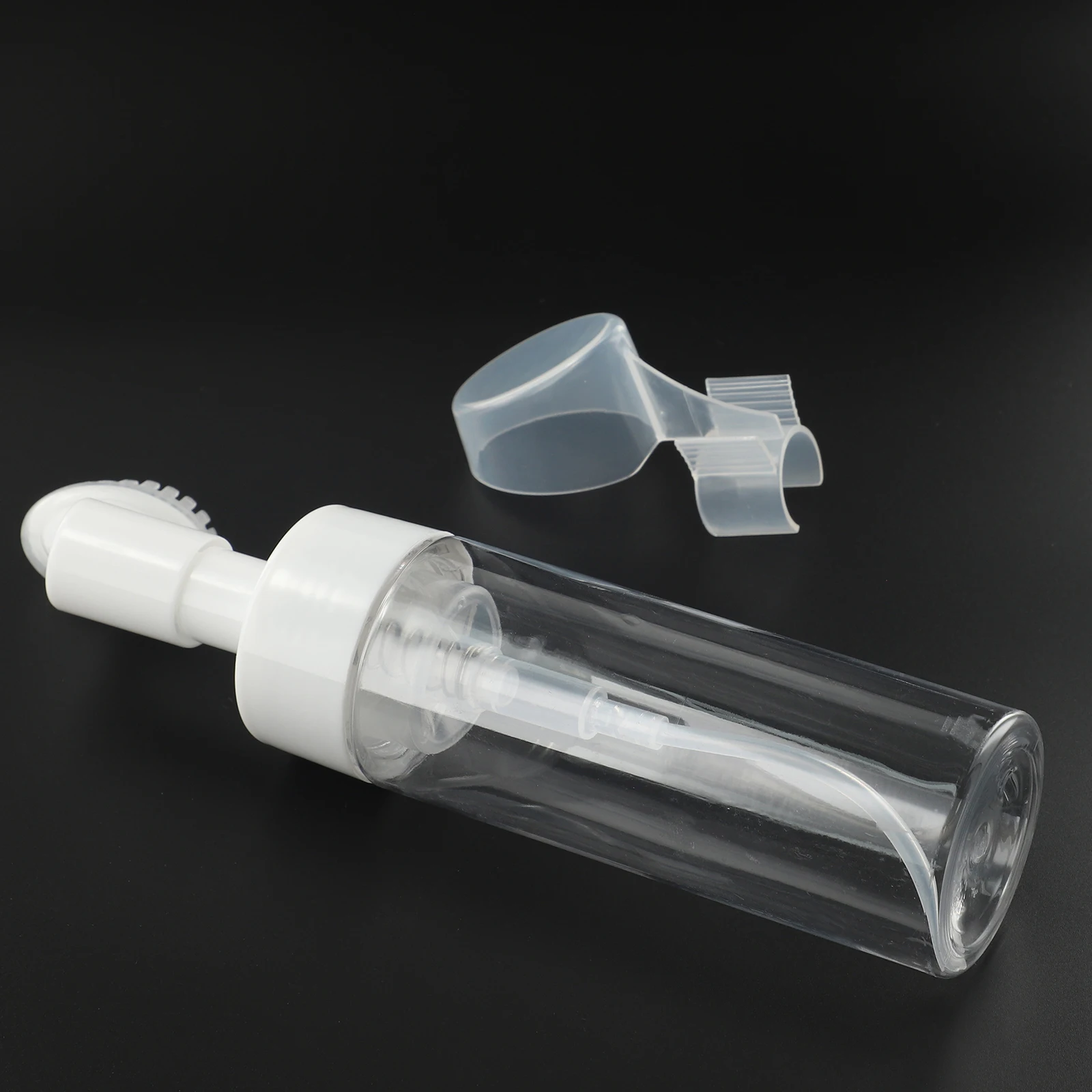 Silicone Brush Mousse Liquid Dispenser Sparkling Bottle Shiny Transparent Clean Plastic Portable Bathroom Home