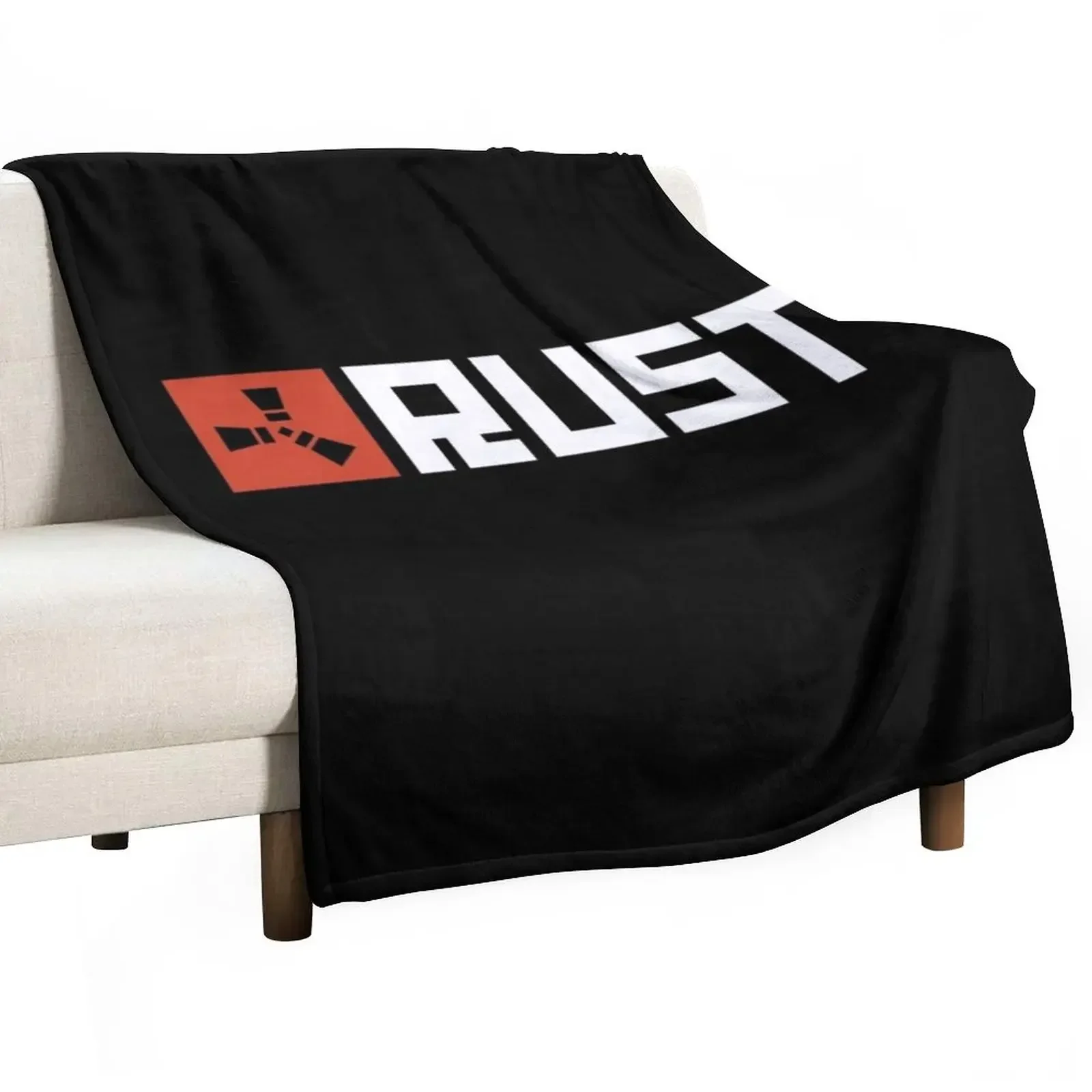 

Rust Game Logo Throw Blanket Comforter Softest Soft Beds Fluffy Softs Blankets