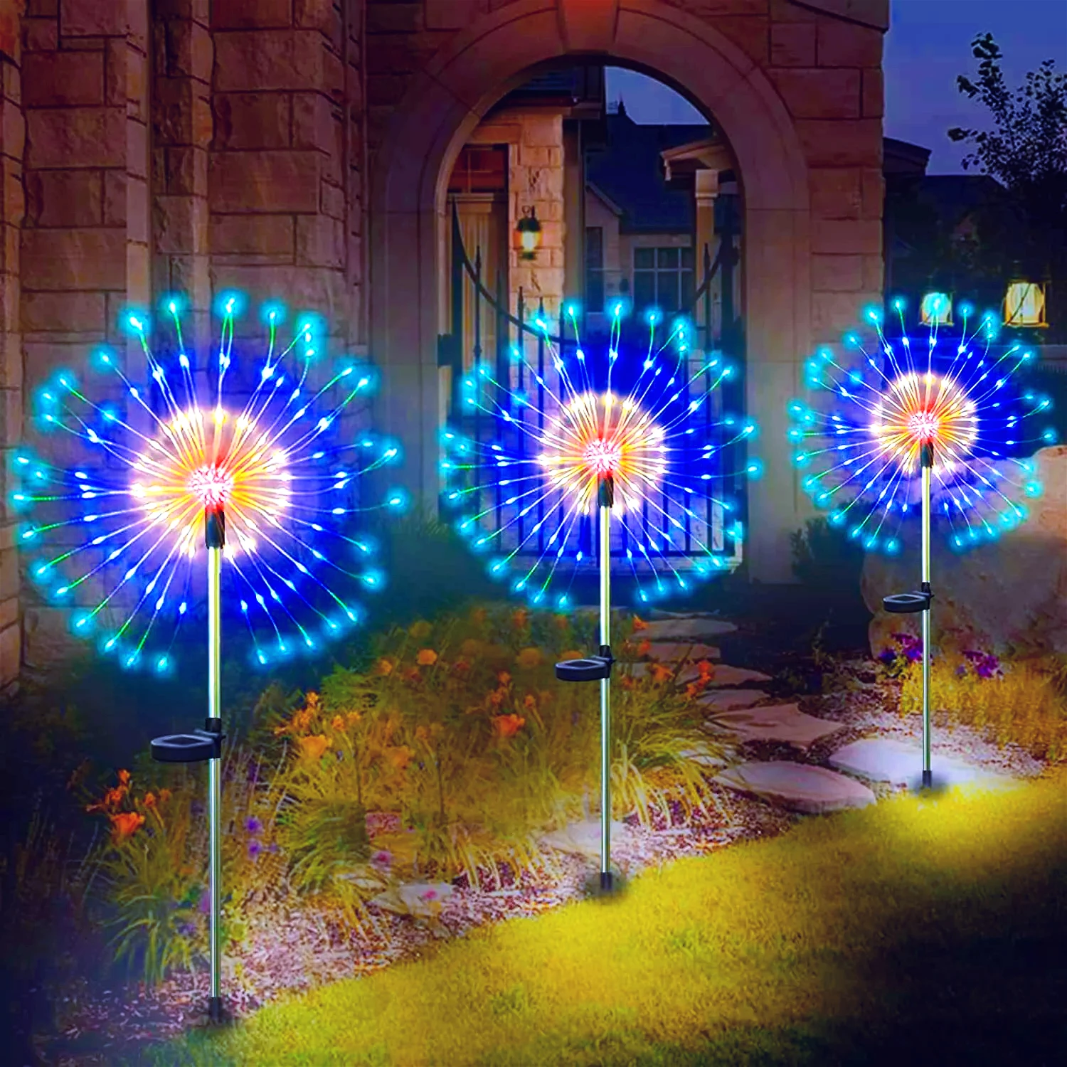 

LED Solar Firework Lights Outdoor Garden Landscape Decor Stake Lamp Garden Decoration Solar Power