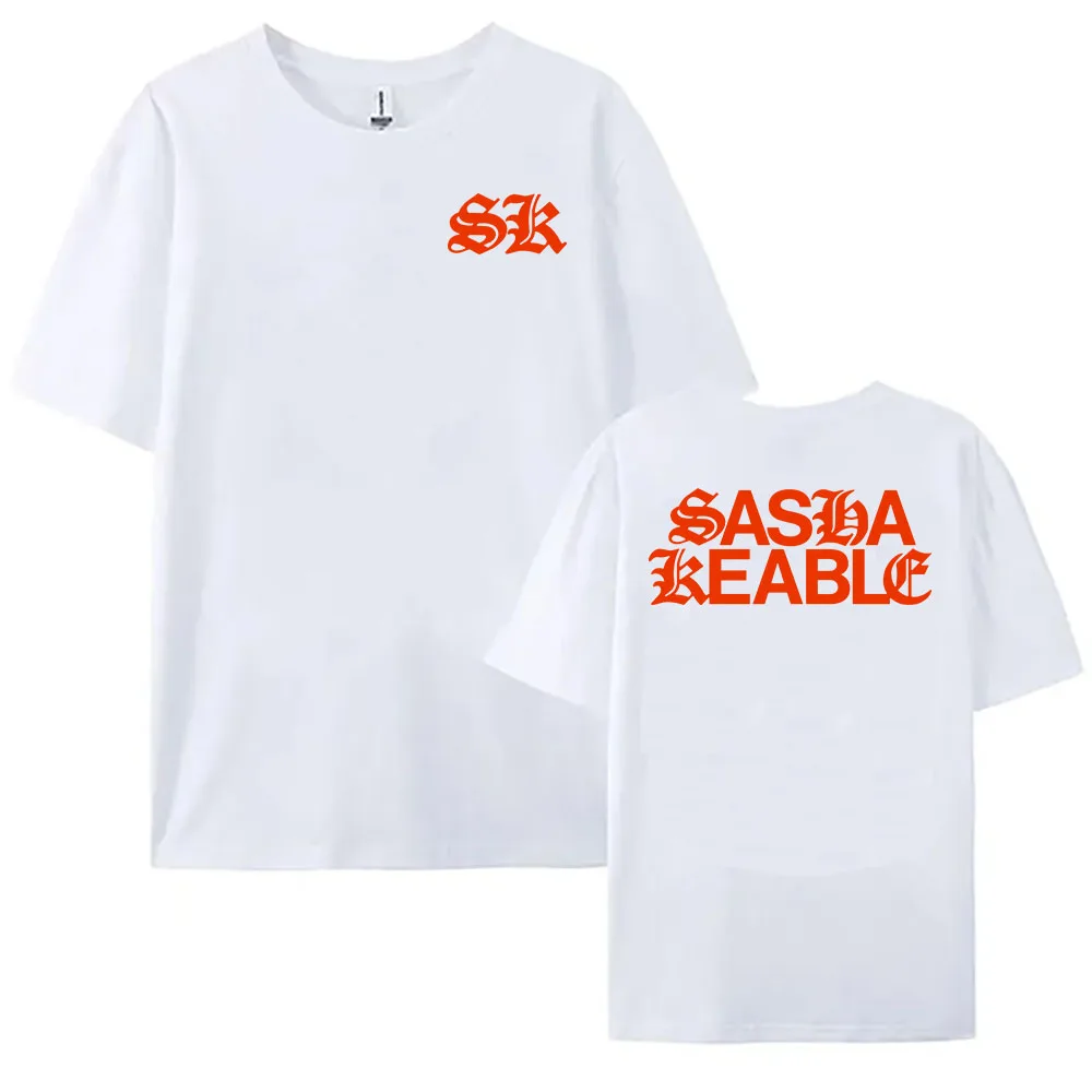 

Sasha Keable Graphic Tshirts Short Sleeve Casual Female T-shirt Cotton Unisex Streetwear Fashion Singer Graphic Print T Shirts