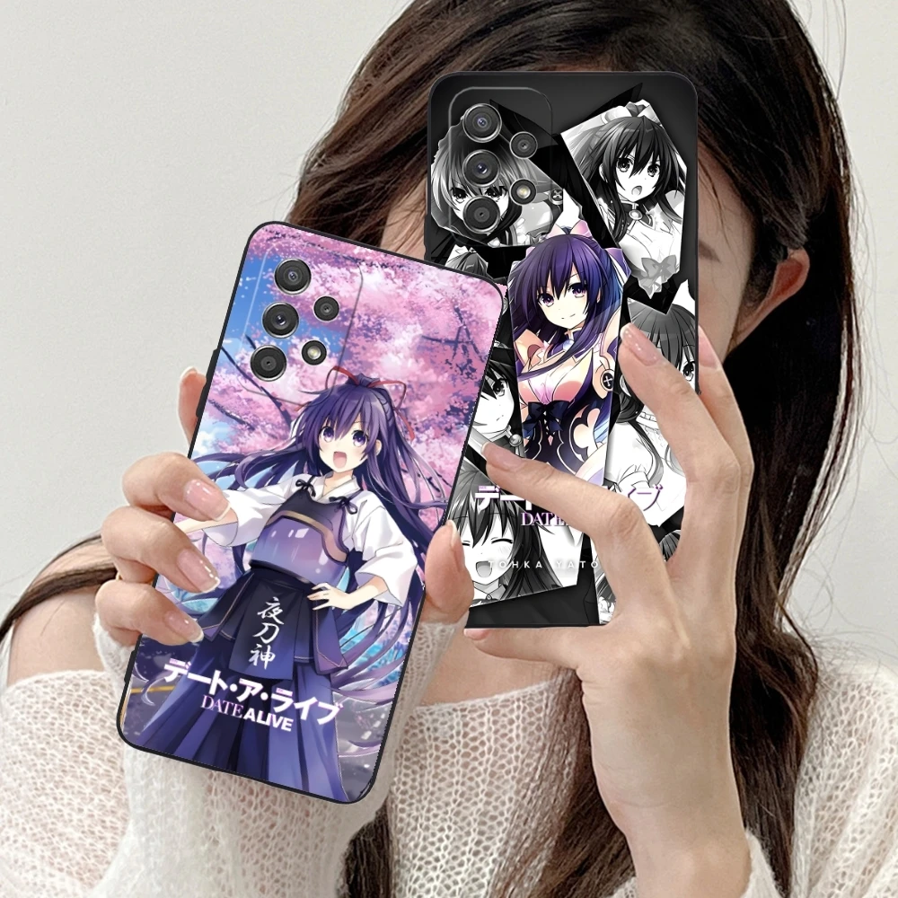 DAL Tohka Yatogami Mobile Cell Phone Case for Samsung Galaxy A91 73 71 70 54 53 52 34 24 23 21 S 5G Black Soft Phone Cover Shell